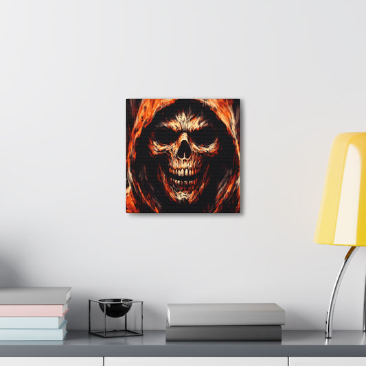 Halloween Decorative Wall art Canvas Gallery Wraps - Decorative Skullface Halloween Canvas Wall Art