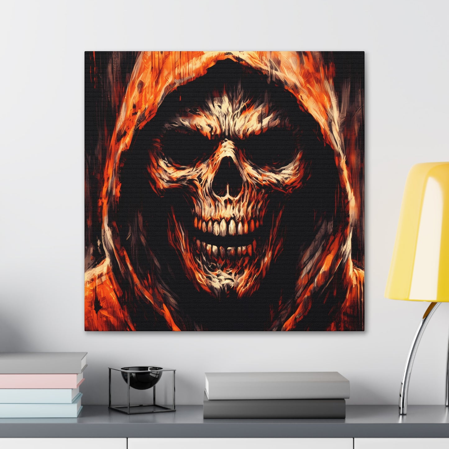 Halloween Decorative Wall art Canvas Gallery Wraps - Decorative Skullface Halloween Canvas Wall Art
