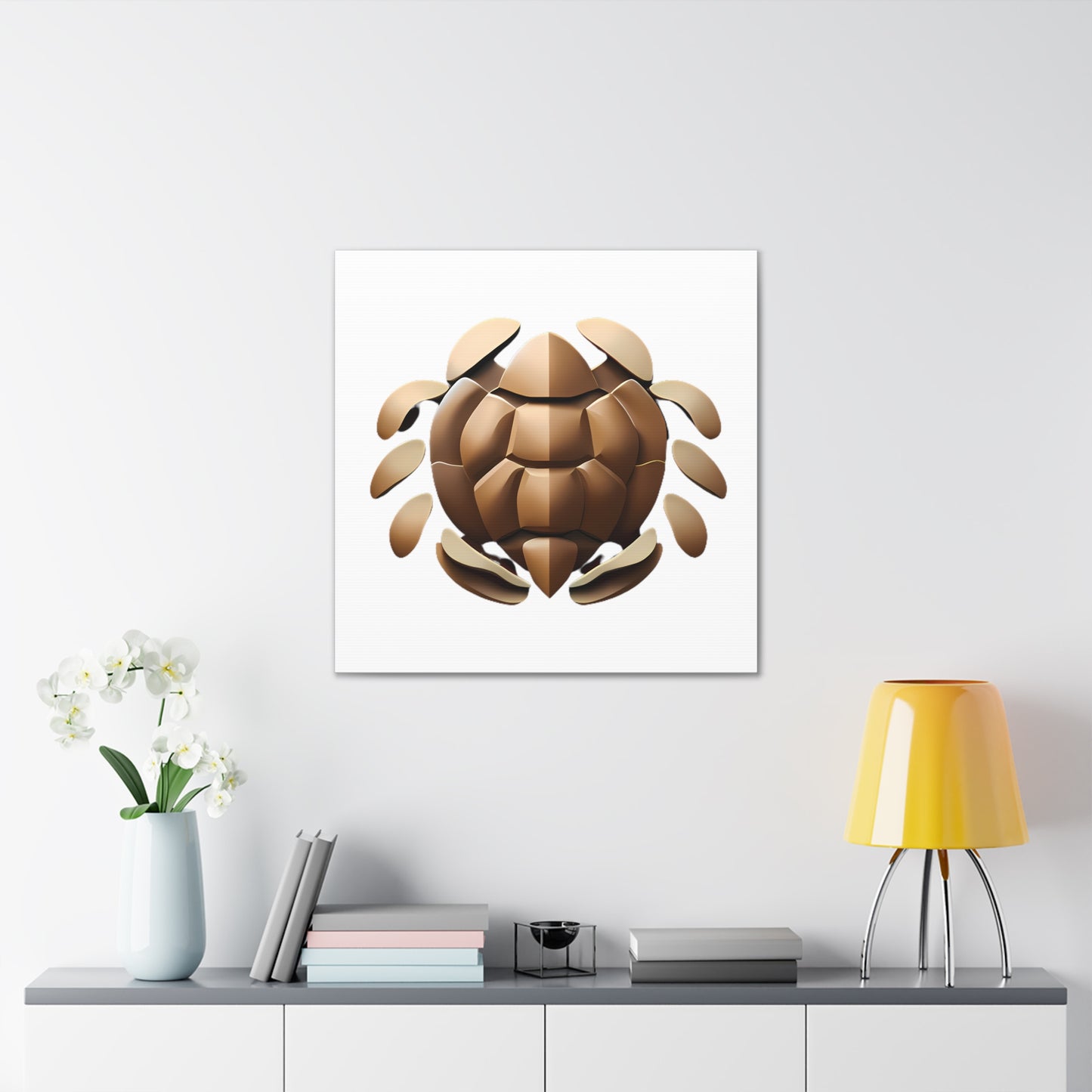 Unique 3D Canvas Wildlife Wall Art Gallery Wraps - Turtle-Shell Wall Decor Living Room Art- Colorful