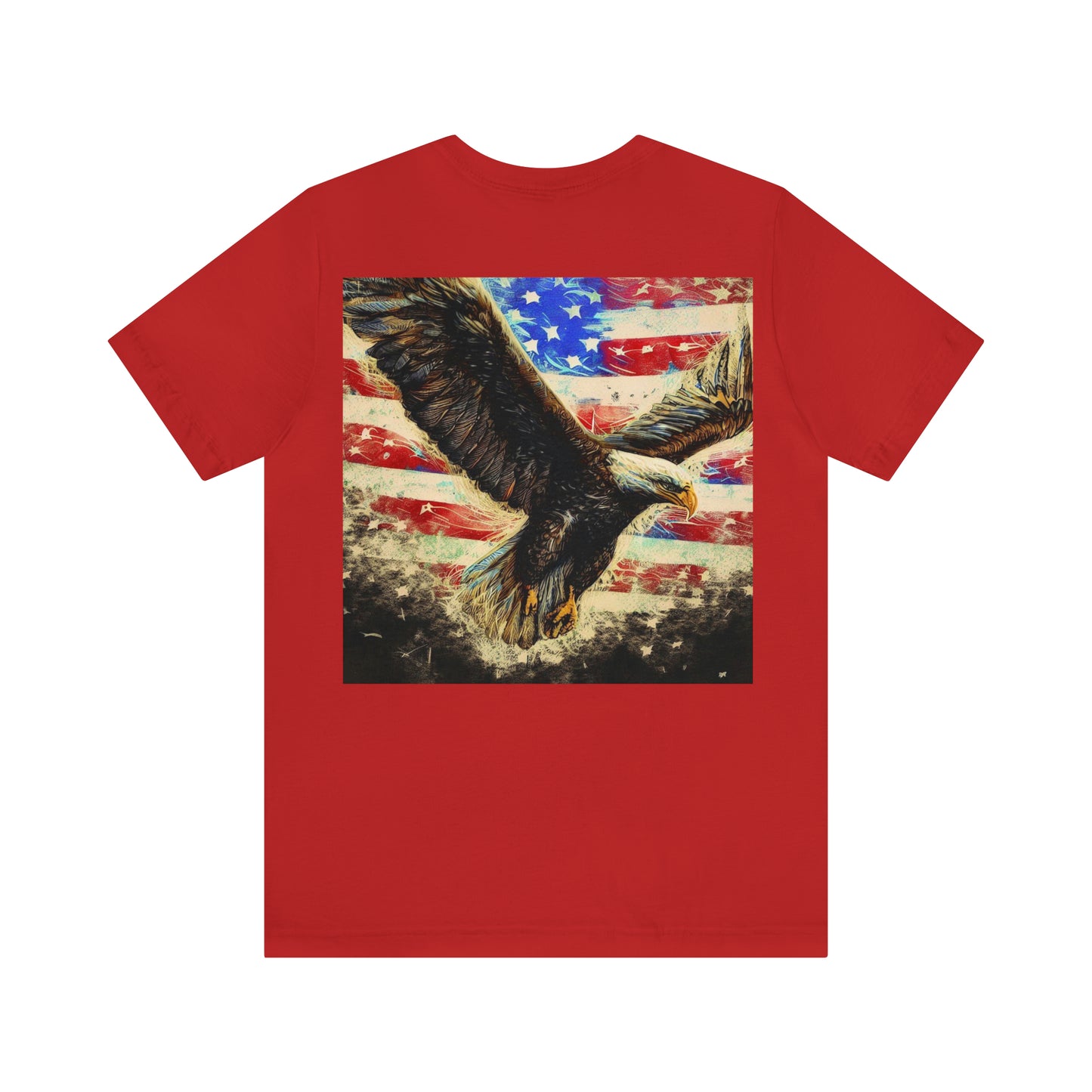 Unisex Jersey Short Sleeve Tee - Freedom Is Golden Unisex Retro America Soaring Eagle T-shirts