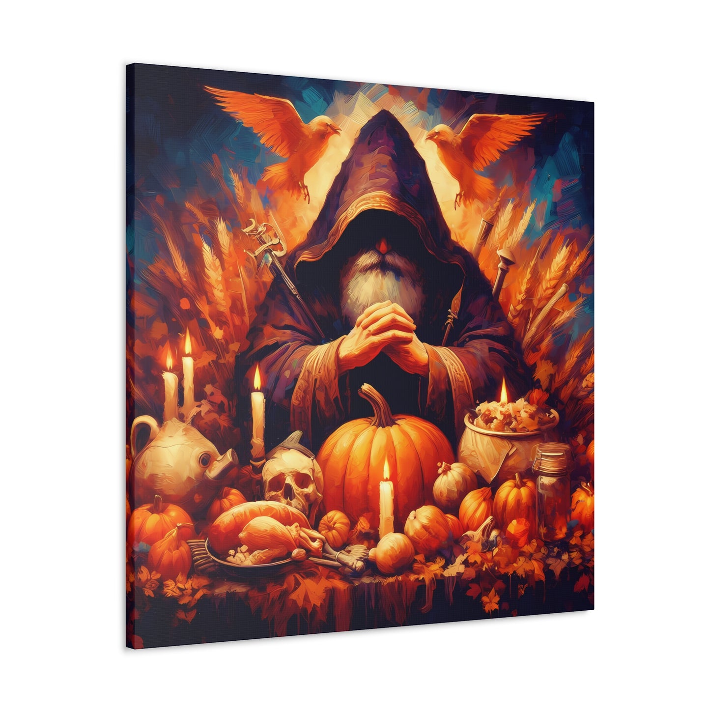 Halloween Decorative Wall art Canvas Gallery Wraps - Decorative Halloween Harvest Canvas Wall Art