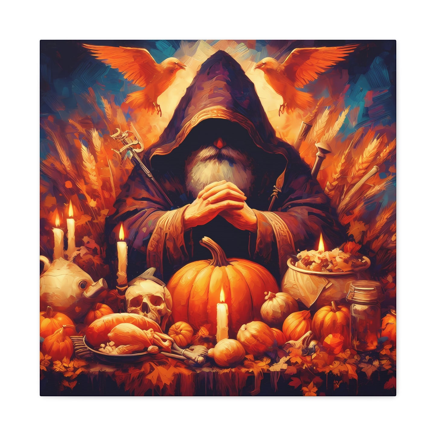 Halloween Decorative Wall art Canvas Gallery Wraps - Decorative Halloween Harvest Canvas Wall Art