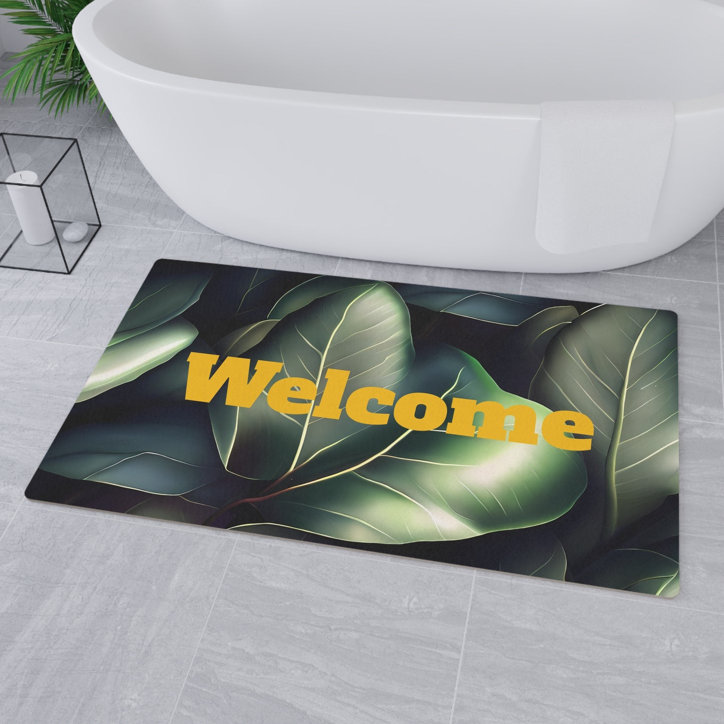 Welcome Floral Floor Mat - Floor Mat The Ultimate Protection for Your Floor