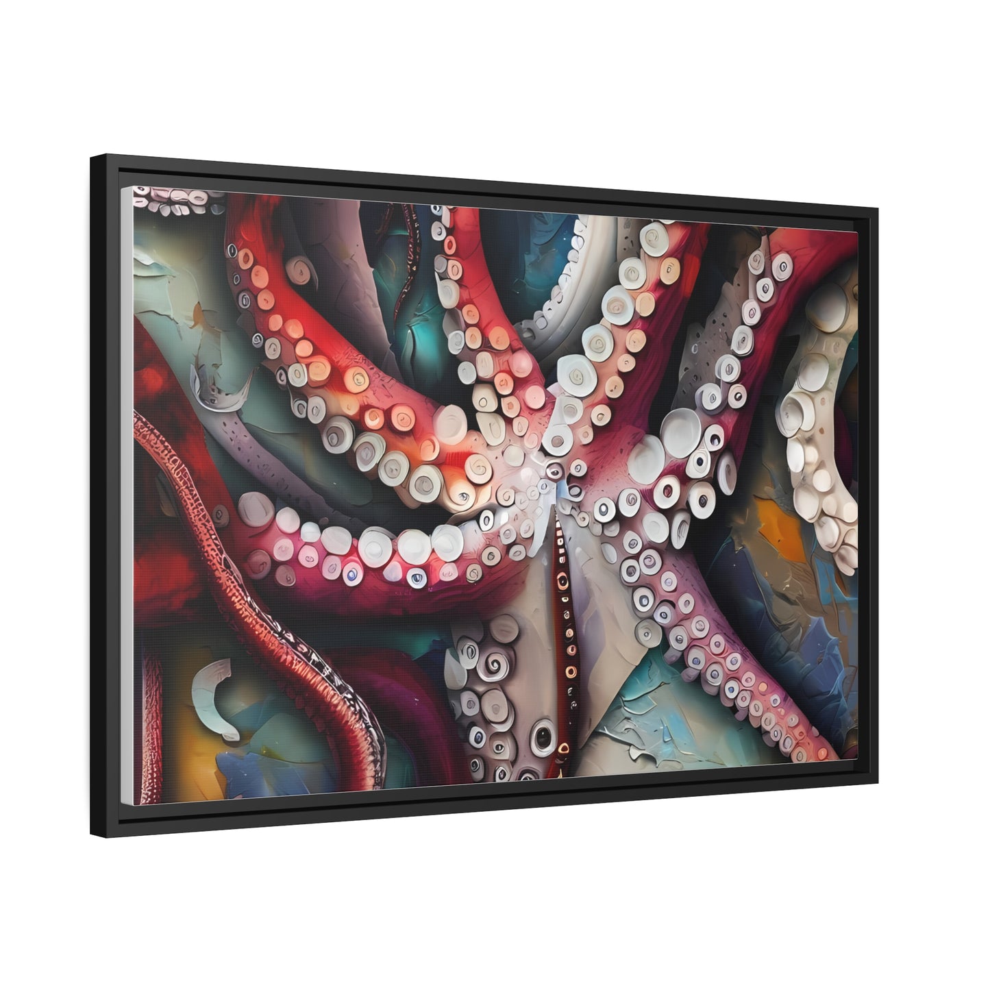 Modern Home Decor - Matte Canvas Wall Art, Black Frame - Octopus - Gift Item Special