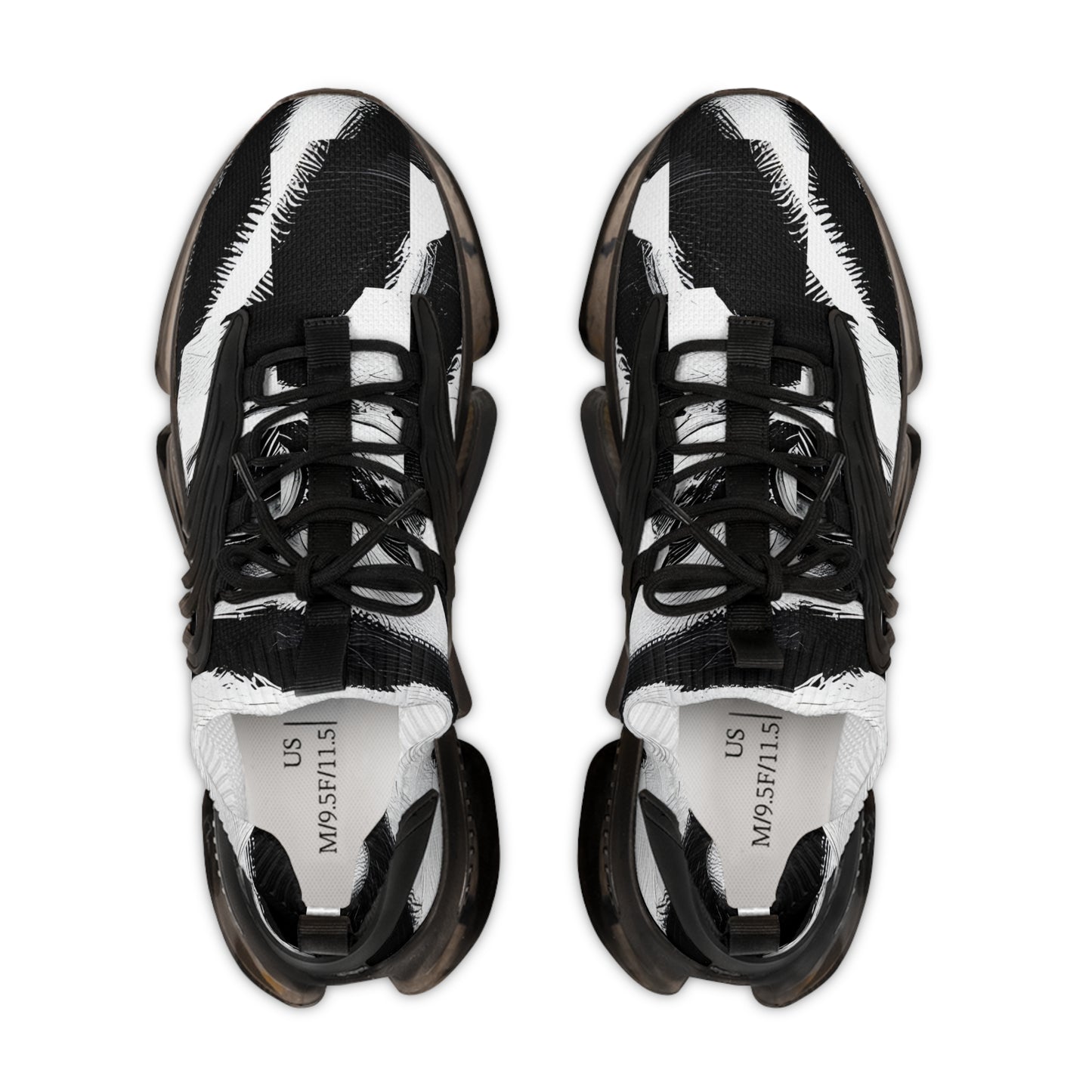 All Over Print Zebra Men's Mesh Sneakers - Zebra Patterns Mens Fashion Sneakers