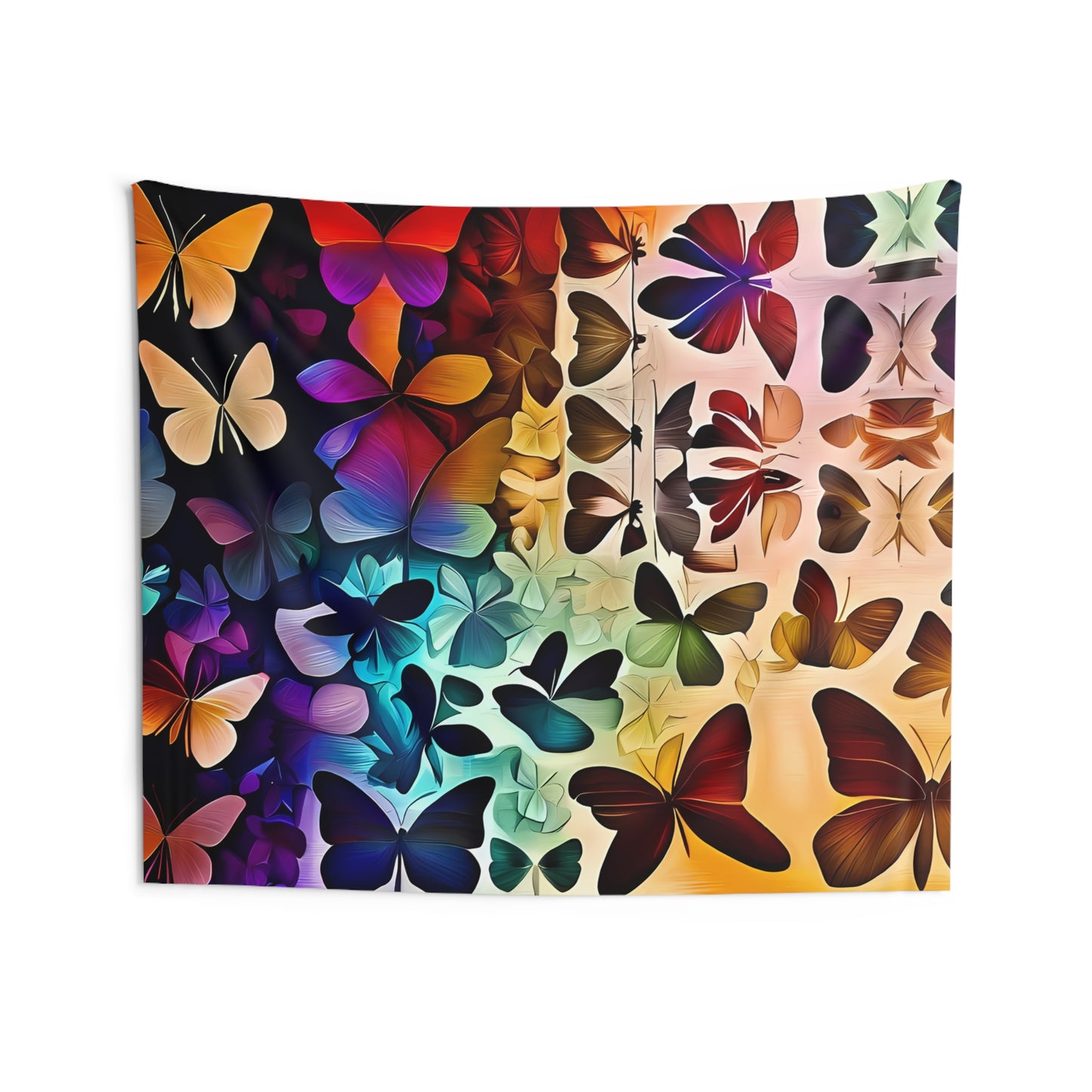 Creative Indoor Wall Art Tapestries - Butterflies Collage Render - Gift Items