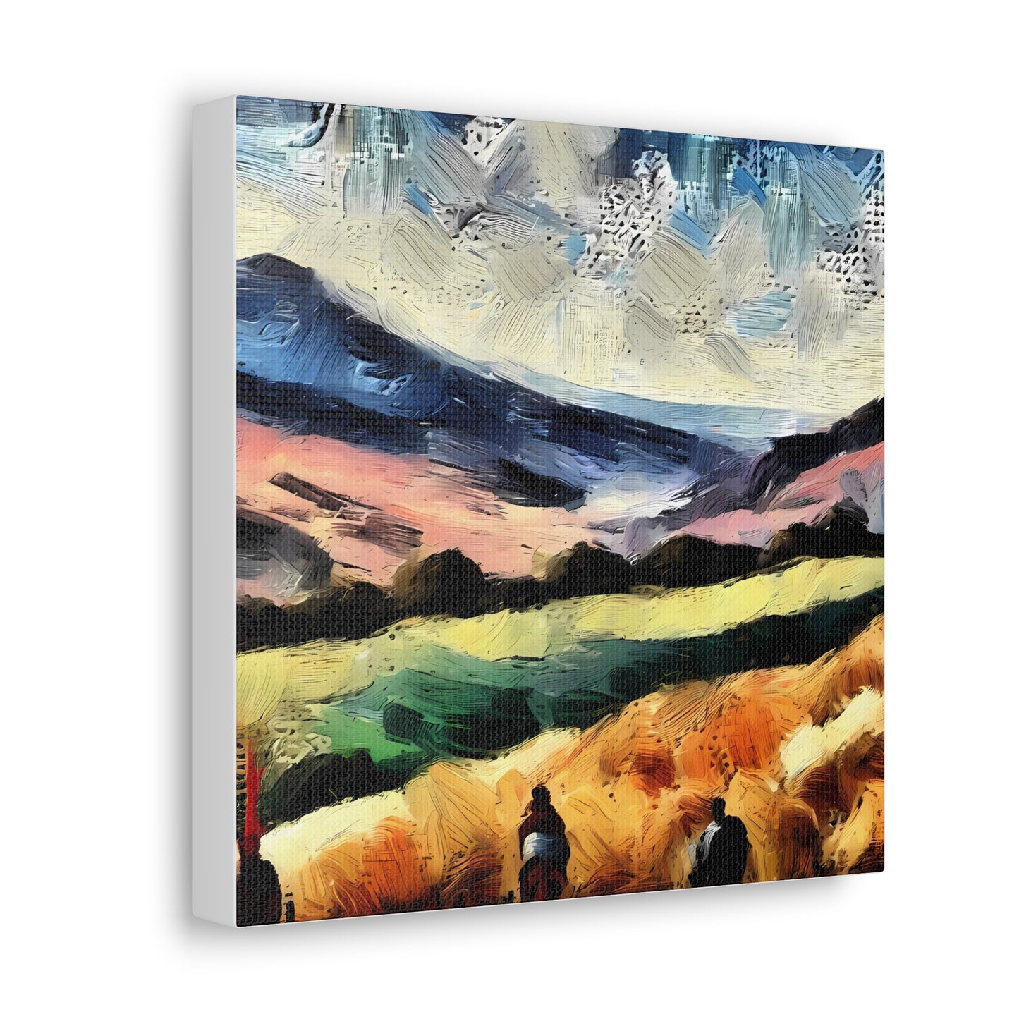 Landscape Large Wall Art Canvas Gallery Wraps - Romantic Rolling Hills Country Framed Canvas Wall Art