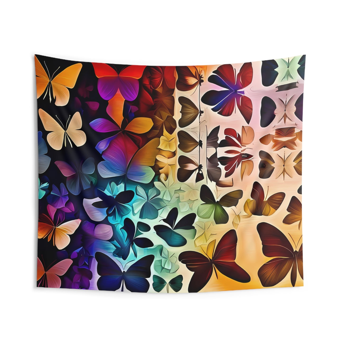 Creative Indoor Wall Art Tapestries - Butterflies Collage Render - Gift Items